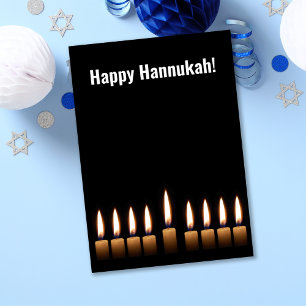 Festividades Cartão de Saudação Feliz Hanukkah Nove Velas