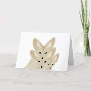Festividades Cartão de Saudação Fennec Foxes