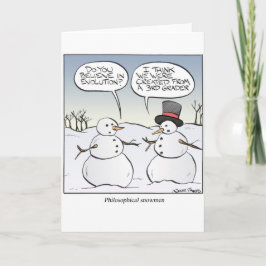 Festividades Cartão de Saudação Filosófico de Neve