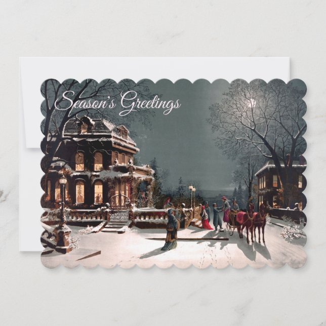 Festividades Cartão de Saudação Fotográfico do Partido Vitorian (Frente)