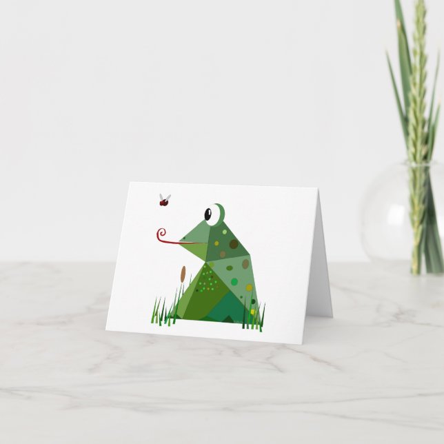 Festividades Cartão de Saudação Froggie (Frente)
