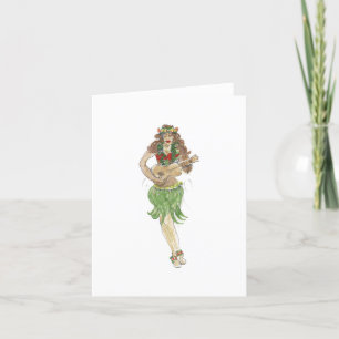 Festividades Cartão de saudação "Hula Girl"