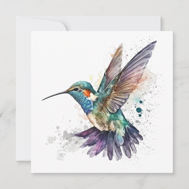 Festividades Cartão de Saudação Hummingbird (Frente)