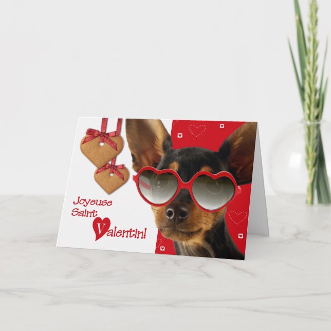 Festividades Cartão de Saudação Joyeuse Santo Valentin em Franc (Frente)