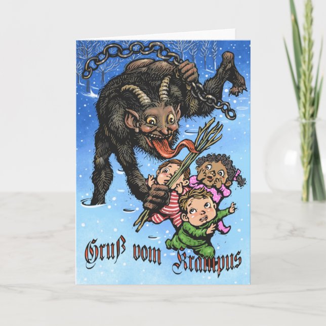 Festividades Cartão de Saudação Krampus (Frente)