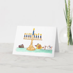 Festividades Cartão de Saudação Menorah