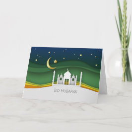 Festividades Cartão de Saudação Mesquita Cortado de Papel Eid M