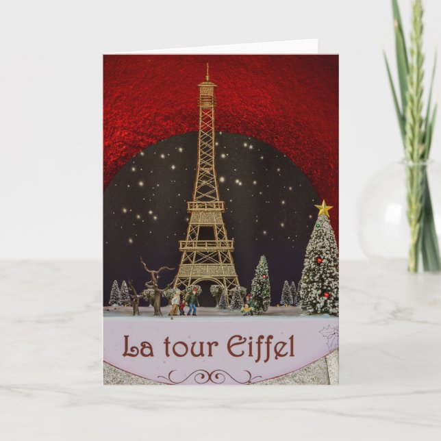 Festividades Cartão de saudação Natal em Paris (Frente)