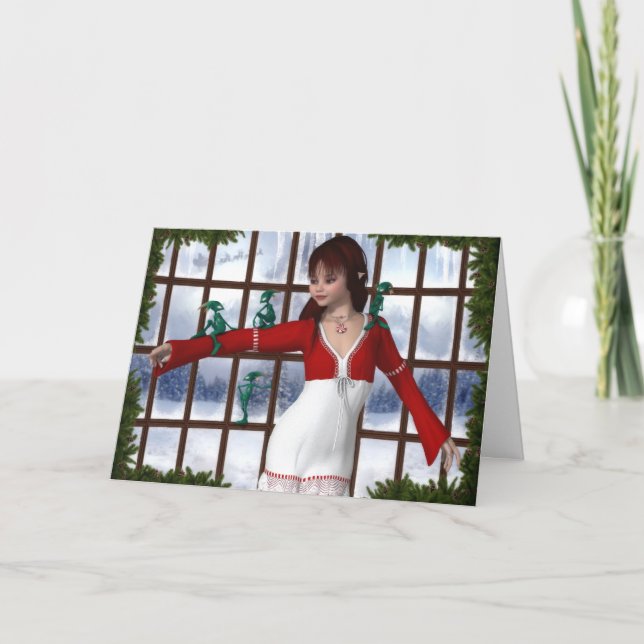 Festividades Cartão de Saudação/Nota do Auxiliar papai noel (Frente)