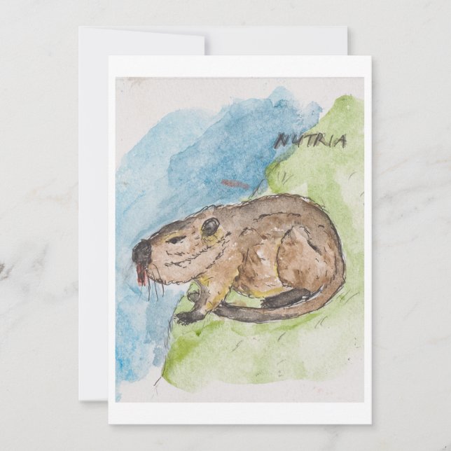 Festividades Cartão de Saudação Nutria (Frente)