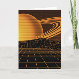 Festividades Cartão de Saudação Orange Retrowave
