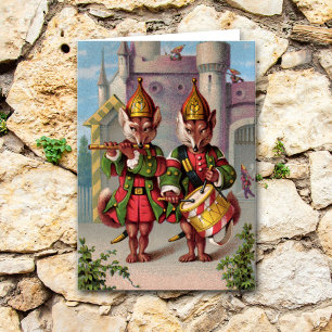 Festividades Cartão de Saudação para Raposas Fife & Drum