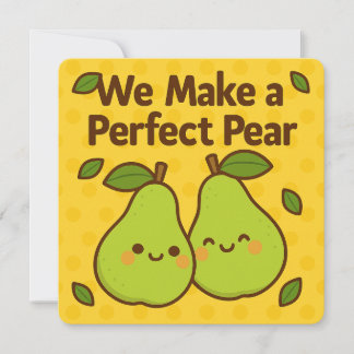 Festividades Cartão de Saudação Perfeito Pear Pun