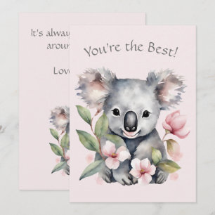 Festividades Cartão de Saudação Personalizado do Urso Koala