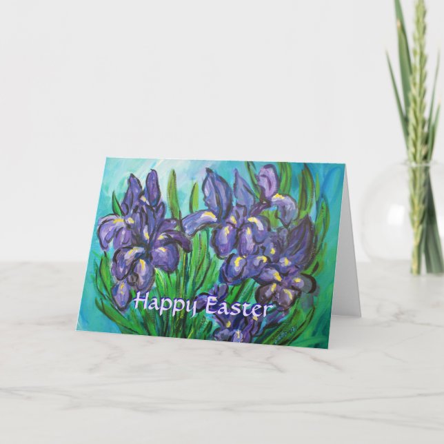 Festividades Cartão de Saudação Personalizado para Flores Iris  (Frente)