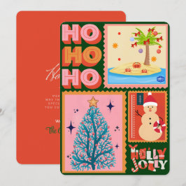 Festividades Cartão de Saudação Plana de Natal Haven