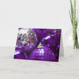 Festividades Cartão de saudação Purple Baubles