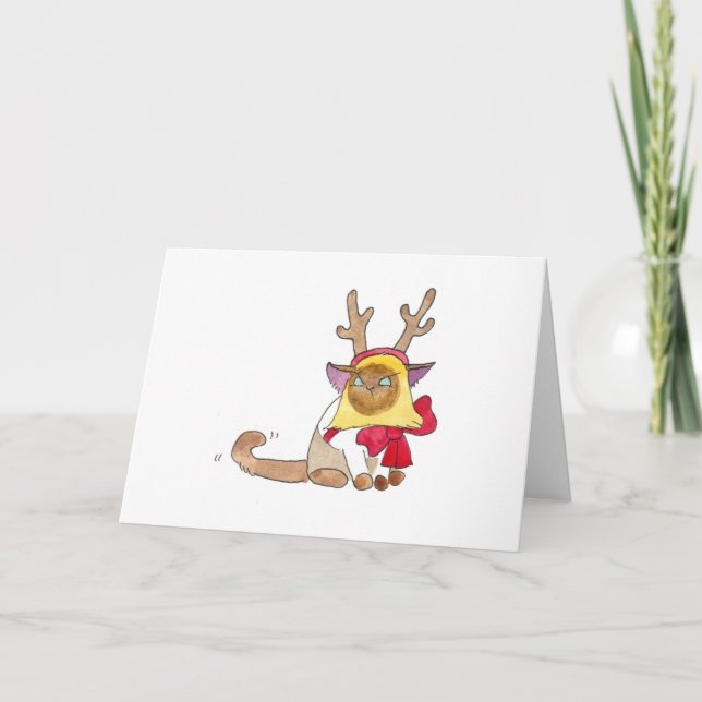 Festividades Cartão de Saudação Reindeer Elvis (Frente)