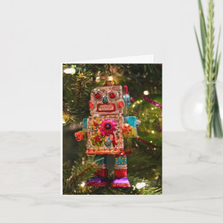 Festividades Cartão de Saudação Retroativa Robot