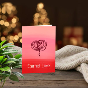 Festividades Cartão de Saudação Rosa Elegante de Amor Eterno