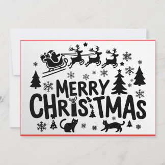 Festividades Cartão de saudação simples de Natal