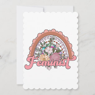 Festividades Cartão de Saudação Simples Feminista