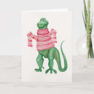 Festividades Cartão de Saudação Sweatersaurus-Rex