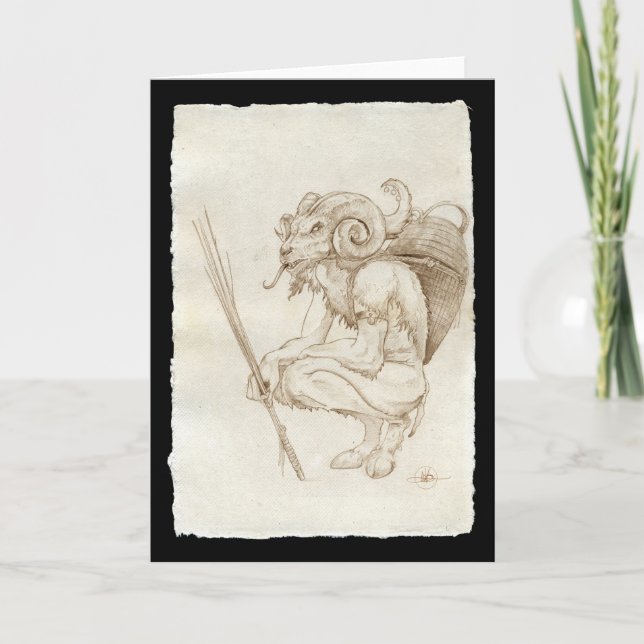 Festividades Cartão de saudação tradicional Krampus (Frente)