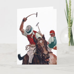 Festividades Cartão de Saudação Vintage Polo