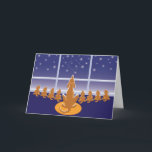 Festividades Cartão de Saudação WagsToWish_Menorah<br><div class="desc">É uma maneira doce de desejar a alguém um Hanukkah feliz. Nossos cães de Hanukkah esperançosos colocarão um sorriso brilhante na face de qualquer receptor sortudo. E o verdadeiro milagre é, você pode comprar-lo 24 horas por dia, 7 dias por ano. A área de saudação de dentro é totalmente personalizável....</div>