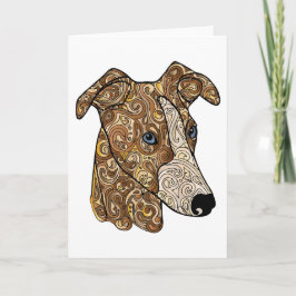 Festividades Cartão de saudação Whippet