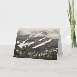 Festividades Cartão de Saudações da Montanha da Neve