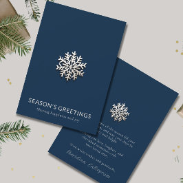Festividades Cartão de Saudações do Elegante Snowflake Season