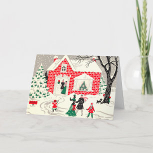 Festividades Cartão de Saudações Vintage Countryside