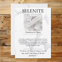 Festividades Cartão de Significado Cristal - Selenite