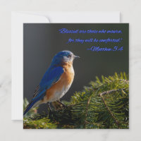 Cartão de simpatia Beautiful Bluebird Mateus 5:4