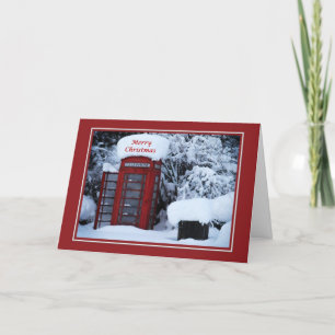 Festividades Cartão de Telefone Inglês Snowy de Natal