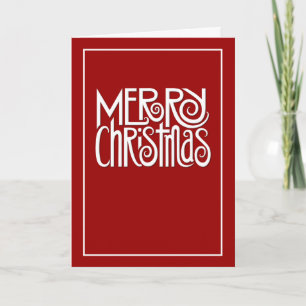 Festividades Cartão de texto branco Feliz Natal