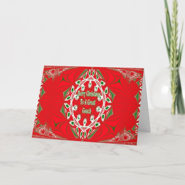 Festividades Cartão de treinador de Natal (Frente)