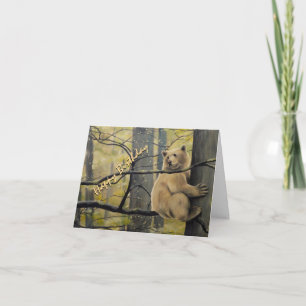 Festividades Cartão de Urso Kermode Personaliza Placa de Arte