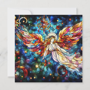 Festividades Cartão de Vestígio de Vidro com Aquarela de Natal