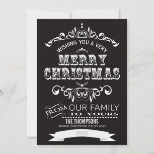 Festividades Cartão de Vintage Chalkboard