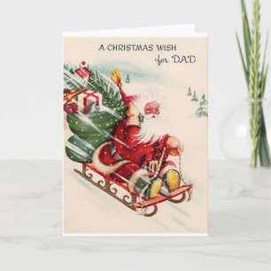 Festividades Cartão de Vintage Pai de Natal