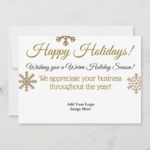 Cartão de visita Personalizado de Feriados Felizes
