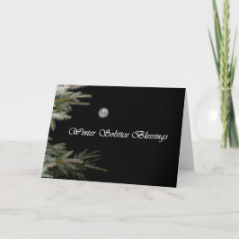 Festividades Cartão de Yule da Lua cheia e do pinheiro