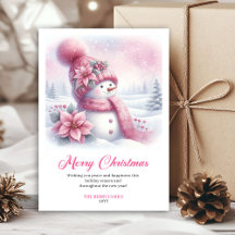 Cartão digital infantil de Natal de boneco de neve