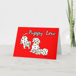 Festividades Cartão do amor de filhote de cachorro