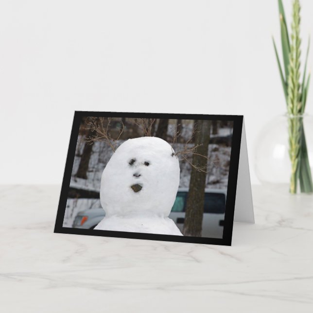 Festividades Cartão do boneco de neve (Frente)