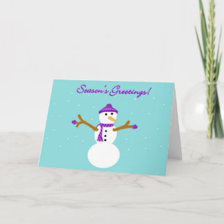 Festividades Cartão do boneco de neve dos cumprimentos da