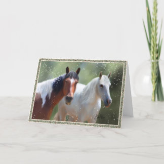 Festividades Cartão do cavalo do Natal do país de Colorado